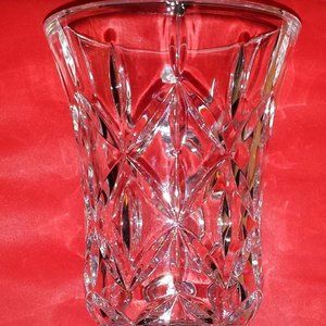 Block 24% Crystal Candle Stick Holder or Vase Pedestal Glass Hand Crafted